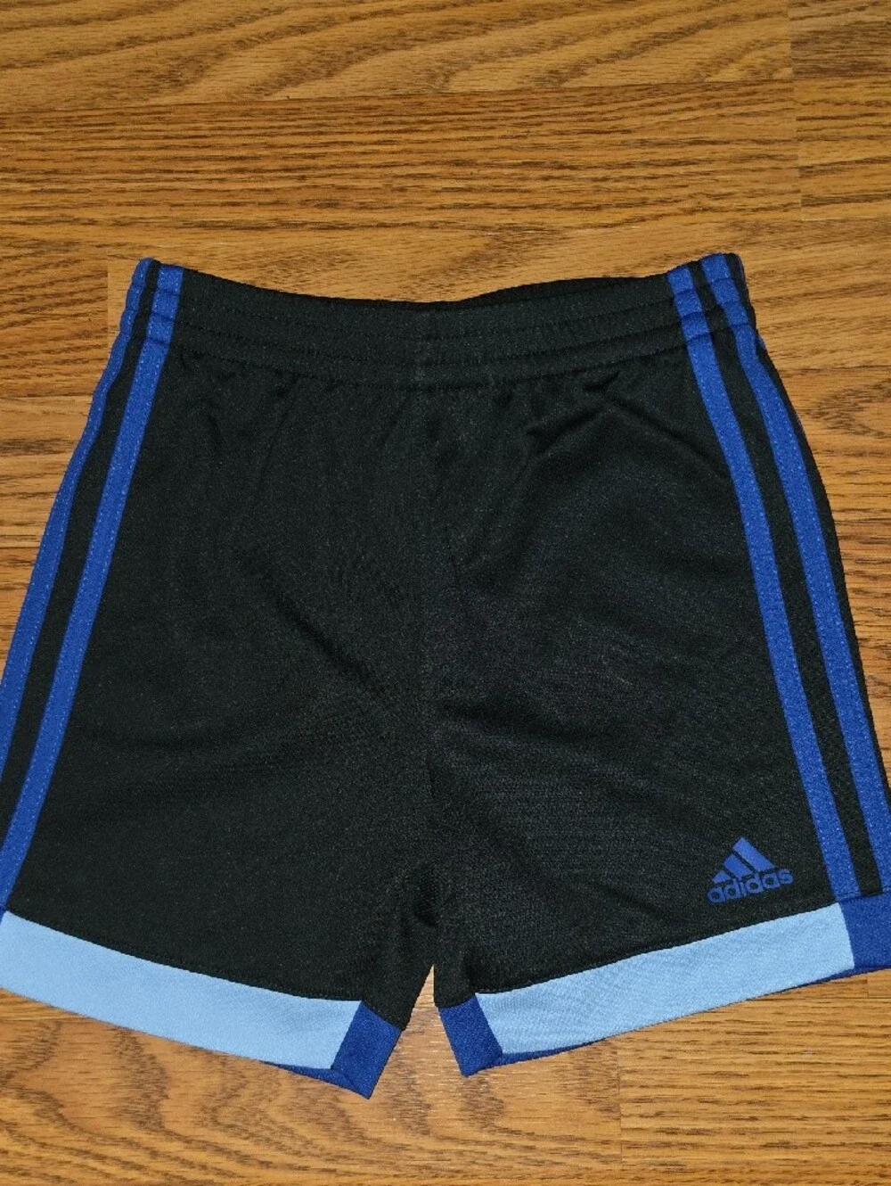adidas Blue Short-Sleeve Logo Tee with Gradient Print